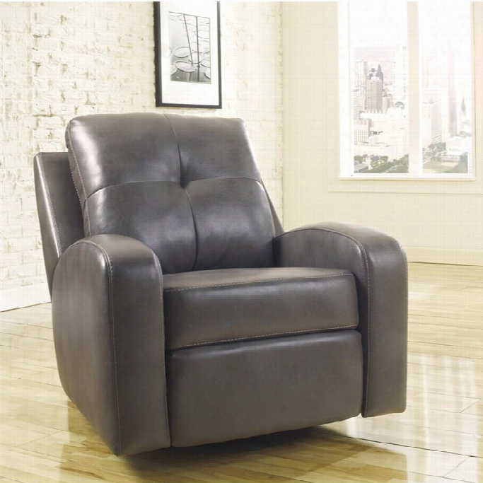 Ashley Furniture Mannix Durablend Leather Swivel Glider Recliner