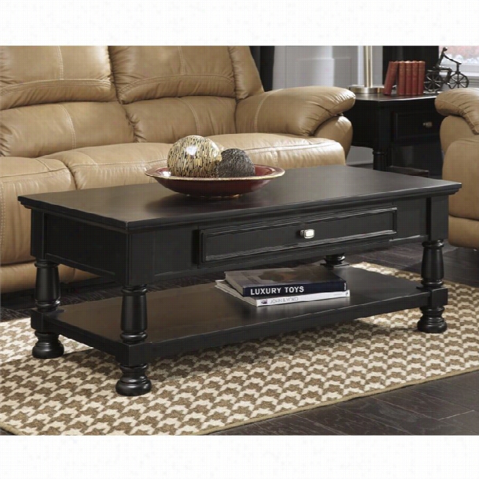 Ashley Landiburg Rectangular Coffee Table In Black