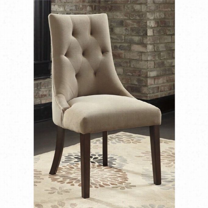 Ashley Mestler Tufted Dining Chair In Light Brown