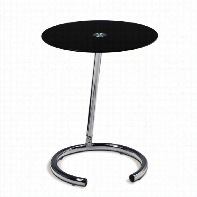 Avenuesix Chrome End Table Wwith Wicked Glass Top
