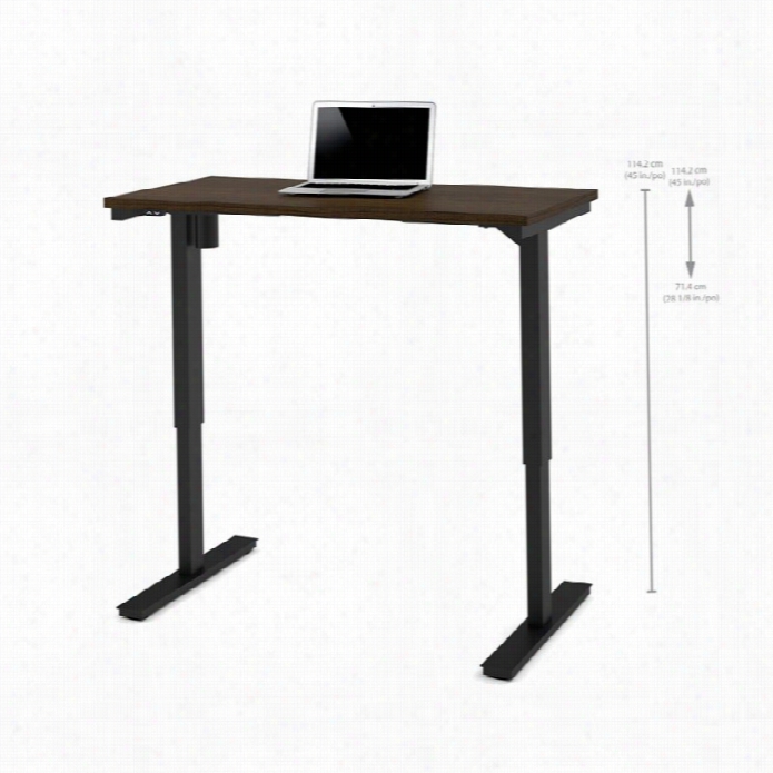 Bestar Hat 24 X 48 Poower Adjustable Standing Desk In Tuxedo