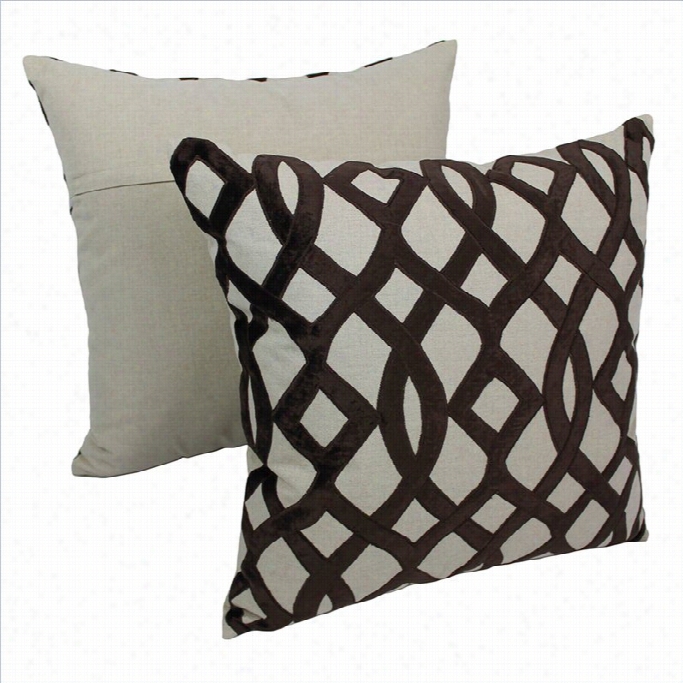 Blazing Needles Throwpillows In Brown/essential (set Of 2)