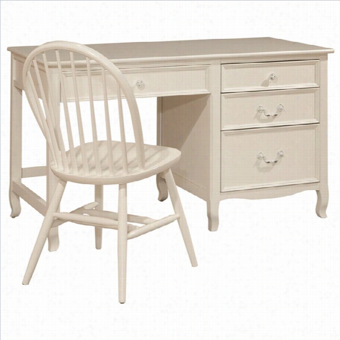 Bolton Furniture Emma Kids Pedestal Desk In White