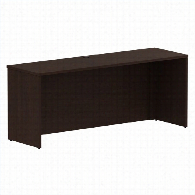 Bush Bbf 300 Se Ries 72w X 22d Shell Desk Credenz A Kit In Mocha Cberry