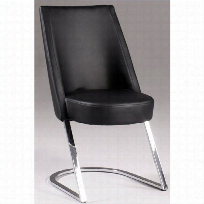 Chintay Dining Chair In Black And Chrome