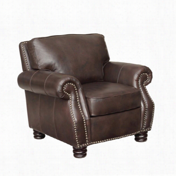 Coaster Briscoe Leathher Accent Chair In Tabacco Broown