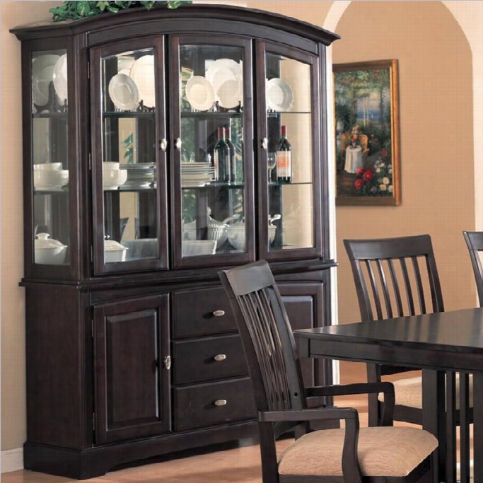 Coaster Monaco China Cainet With Doors And Drawers In Rich Dark Cappuccino
