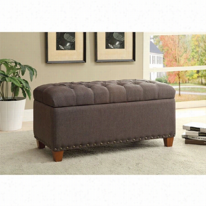 Coaster Ottoman Tufted Storage Benchin Mocha