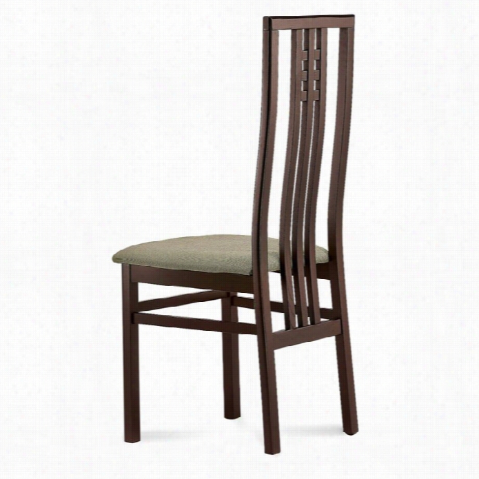 Domitalia Scala Dining Chair In Opal Gry And Wenge Brown