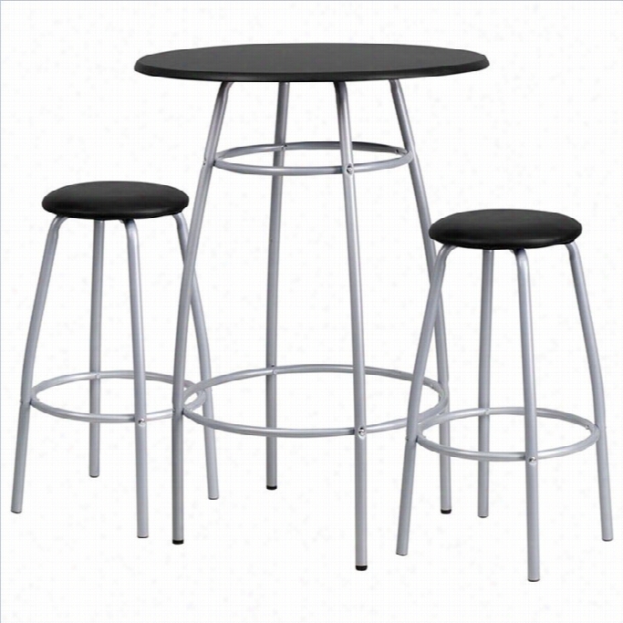 Flash Furniture Contemporary Ba Rheight Table And Stool Set