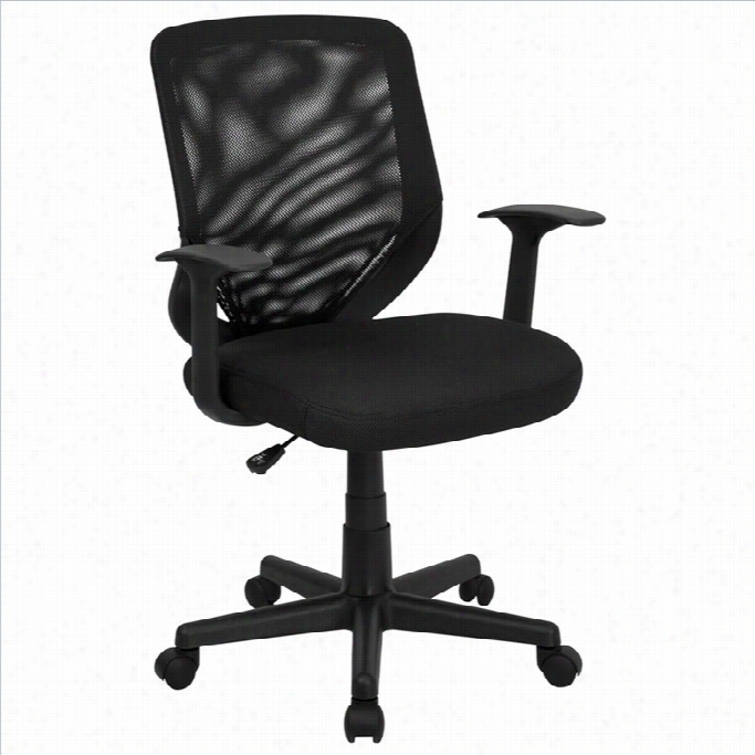 Flash Furniture Mid-back Mesh Office Chair In Black