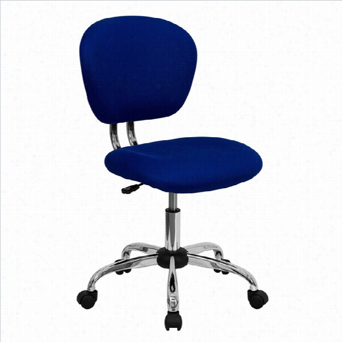 Flash Furniture Mid-back Mesh Employment Office Chair In Blue