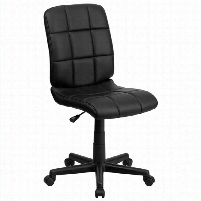 Flash Furniture Mid Back Quilted Task Charge Chair In Black