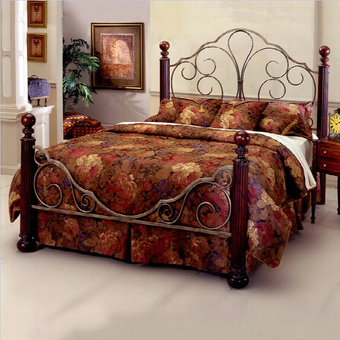 Hillsdaale Ardison Ne Metal P Oster Bed In Old Silver Finish-ful