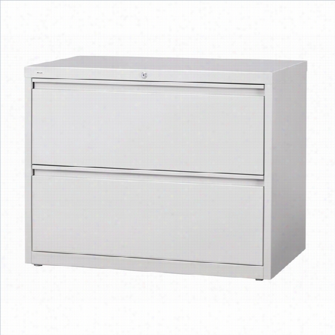 Hirsh Industries 10000 Series 2 Drawer  La Teral File Cabinet In Gray