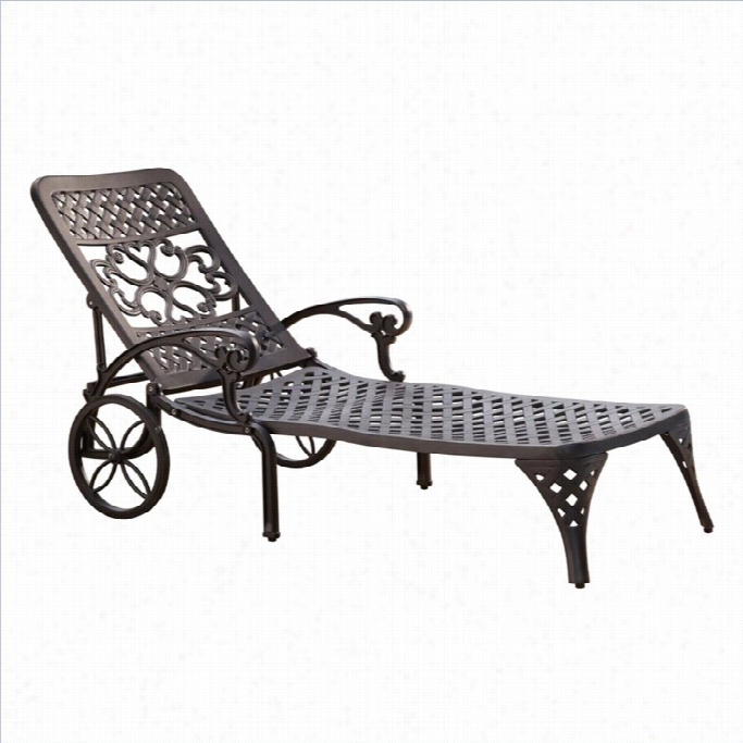 Home Styles Biscayne Dark Chaise Lounge Chair