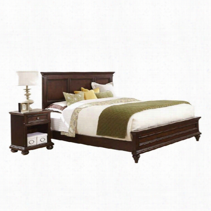 Home Stlyes Colonial Classic 2 Peice Wood K Ing Bdroom Set In Cherry