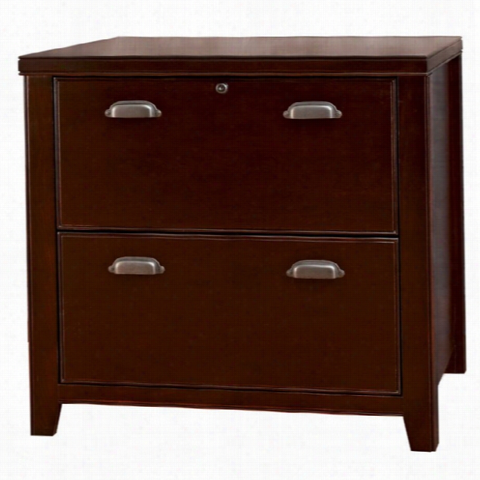 Kathy Ireland Hone By Martin Tribeca Loft 2 Drawer Lateral Wood Fule Storage Cabinet In Cherry