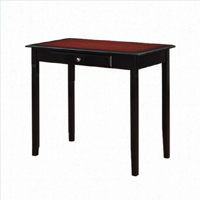 Linon Camden Desk In Black Cherry