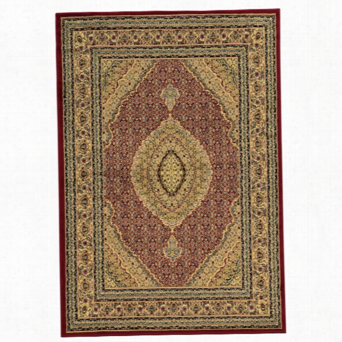 Linon Elegance Mahi 5' X 7'3 Rug In Red