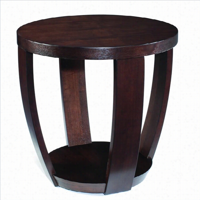 Magnussen Sotto Wood Round End Table