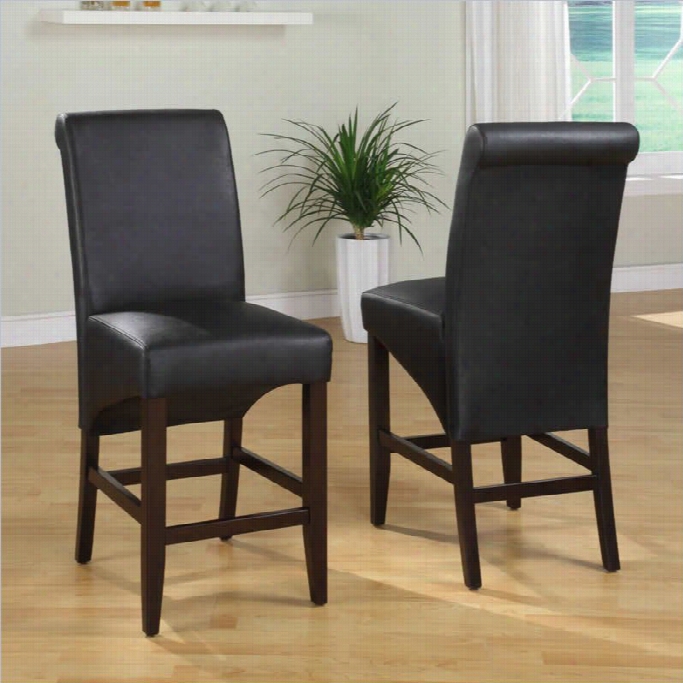 Modus Cosmo Sleigh Back Dining Chair In Jet Blak (seet Of 2)