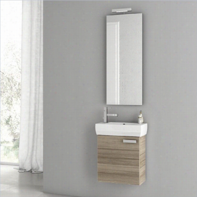 Nameek's Acf Cubical 18 Wwall Mounted Bathroom Vanity Set In Larch Canapa