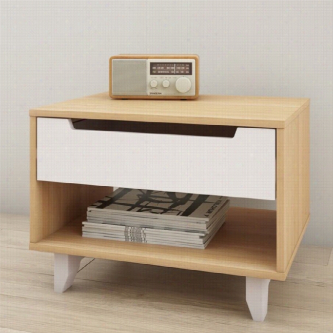 Nexeranordik 1 Drawer  Nightstand Inmaple