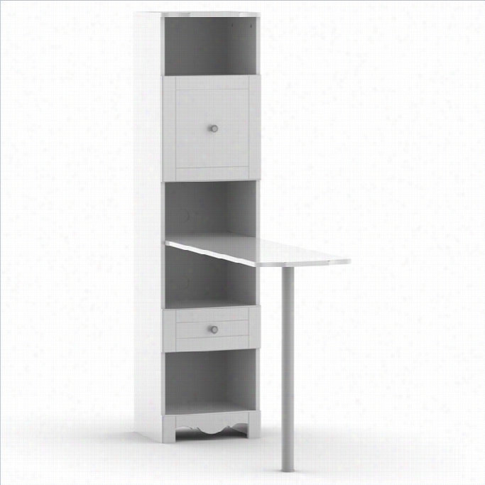 Nexera Pixel Bookcase Desk In White