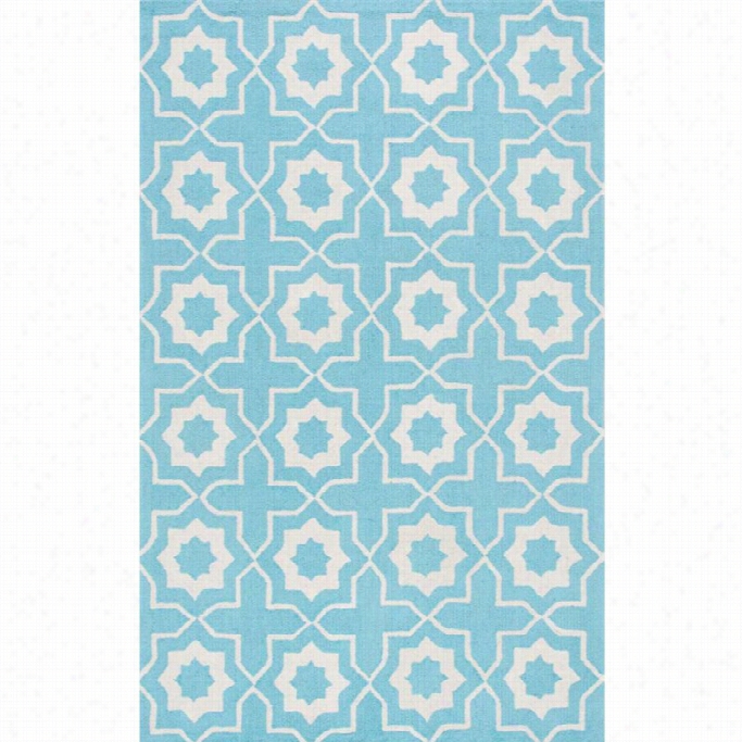 Nuloom7' 6 X 9' 6 Hand Bent  Amy Rug In Light Turquoise