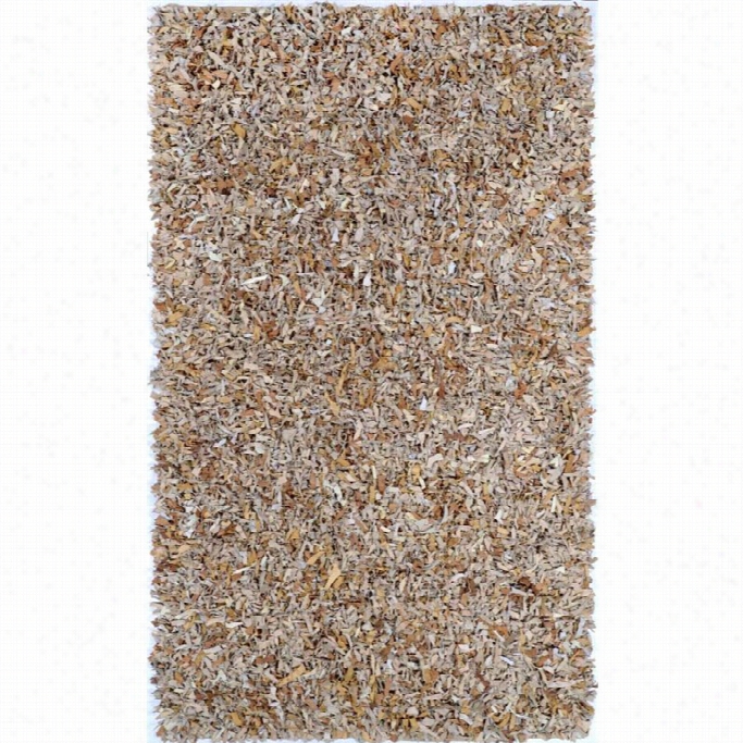 Nuloom 8' X 10'  Handmade Leather Shag Rug In Beige