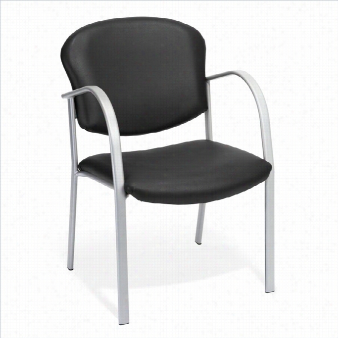 Ofm Danb Elle Series Anti-bacterial Contract Recepton Chair In  Black