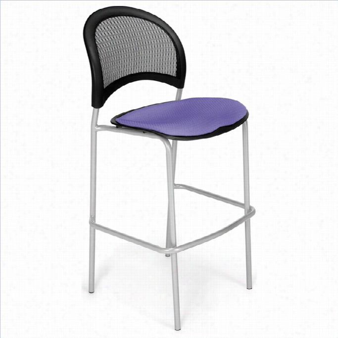 Ofm Moon 30.75 Silver Stool In Lavender