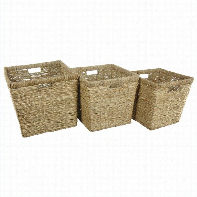 Eastern Furniture Bas Ket Bin Ni Natural (set Of 3)