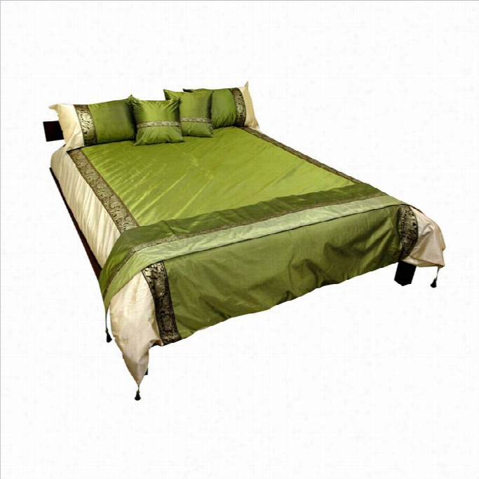 Oiental Furniture Duvet Se Tin Jade-queen