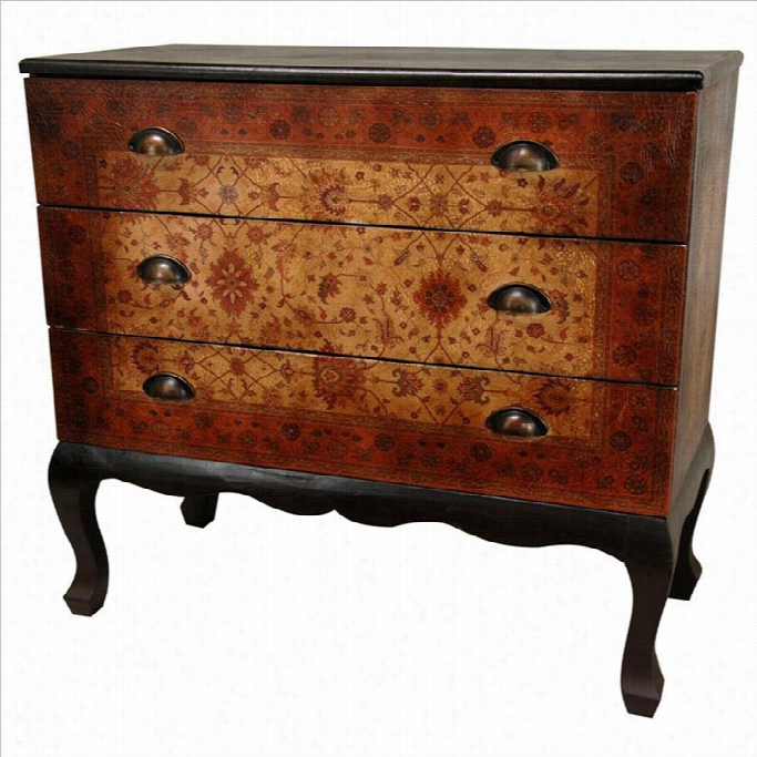 Oriental Furniture Olde-worlde Euro Console In Brown