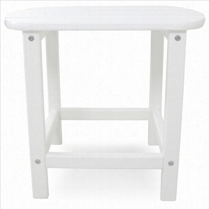 Polywood South Beach 18 Inch Side Table In White