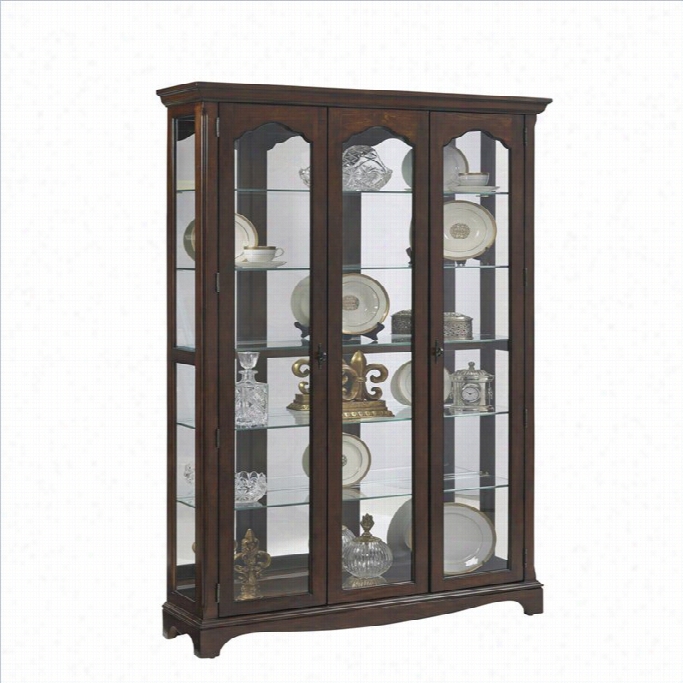 Pulaski Curio Cabinet In Dark Wood