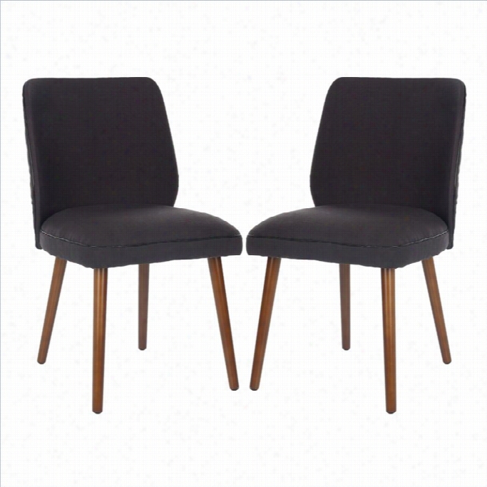 Safavieh Ethel Birch Dining Chair In Brown (stud Of 2)