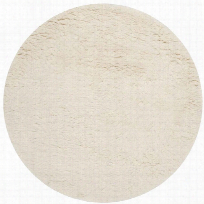 Safavieh Flokati Ivory Hsag Rug - Round 6'