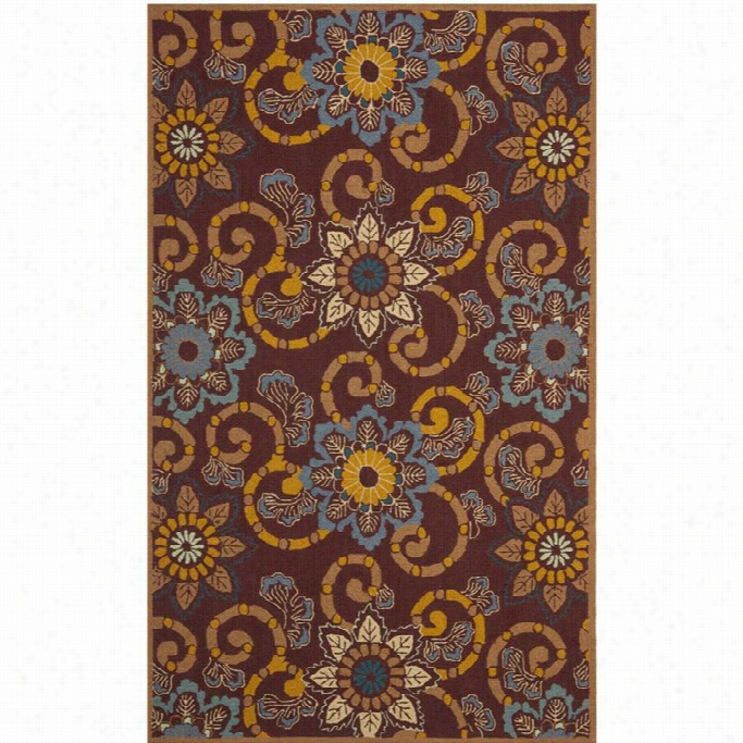 Safavieh Four Seasons Urgundy Indoor Outdoor Rug - 4' X 6'