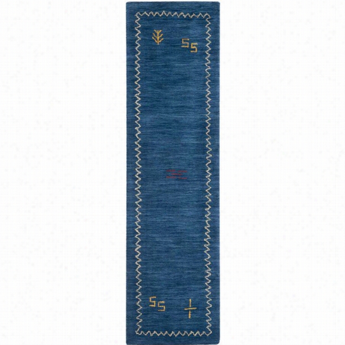 Safavieh Himalaya Blue Shag Rug - Runner 2'3 X 10'