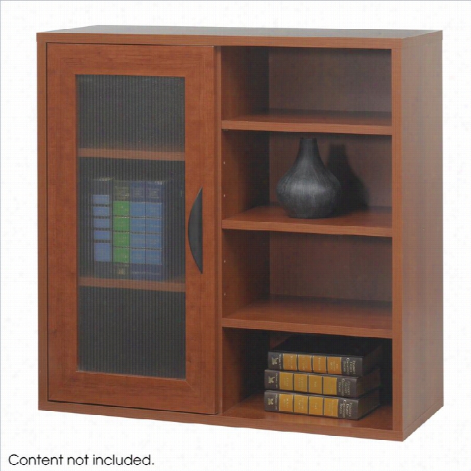 Safco  Aprs Modular Storage Ingle Door/ Open Shelves Incherry