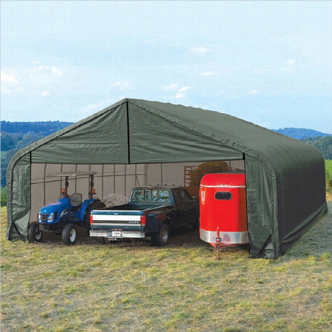 Shelterlogic Peak Style 30' X 24' X 20' Shelter In Green