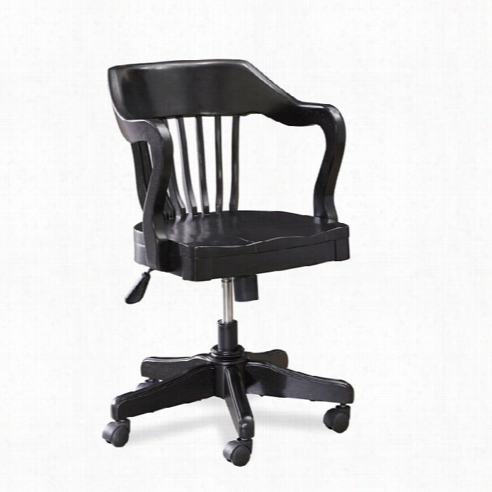 Smartstuff Blaco And White Young Banker's Chair In Black