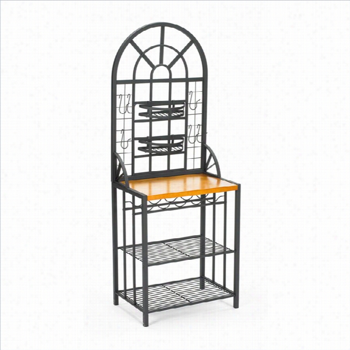 Southern Enterpri Ses Dome Bakers Rack With Wine Storage