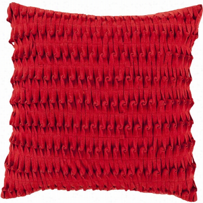 Surya Eden Poly Satisfy 20 Sq Uare Pillow In Red