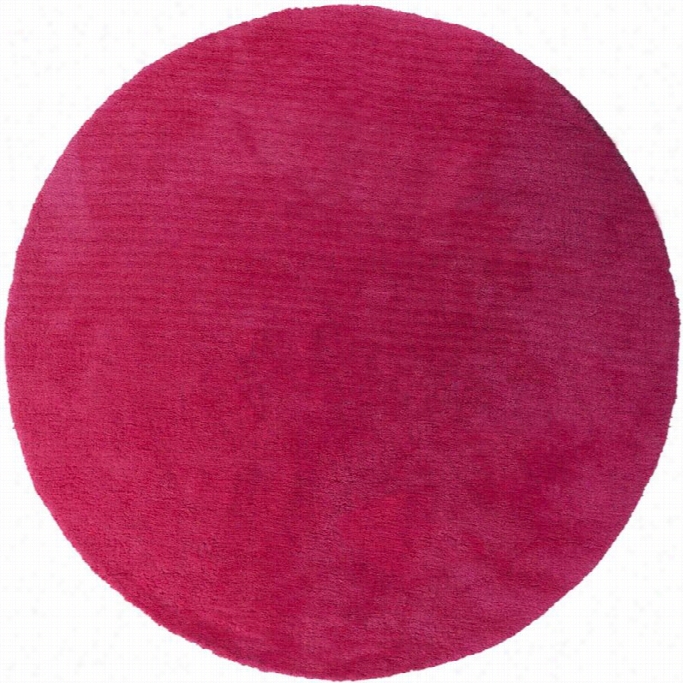 Surya Heaven 8' X 8' Rounnd Hand Woven Rug In Pink