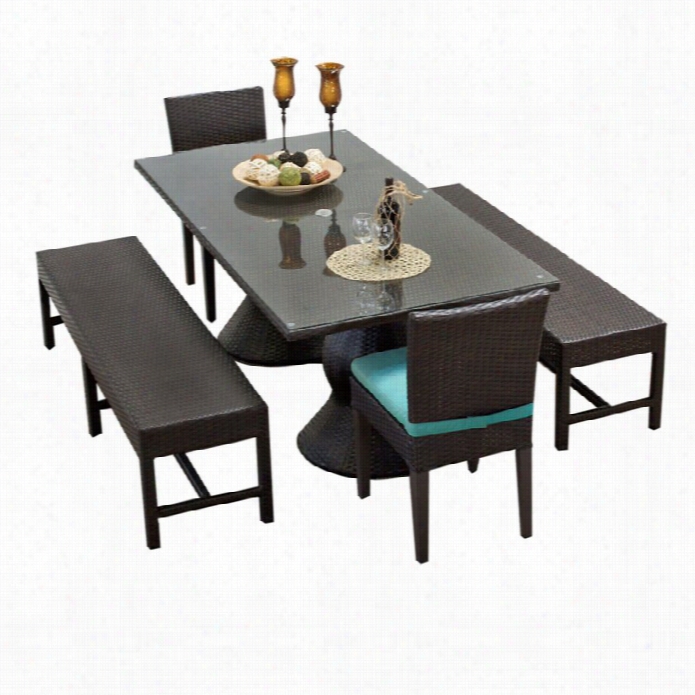 Tkc Napa 5piece  Wicckee Patio Dining Set In Aruba