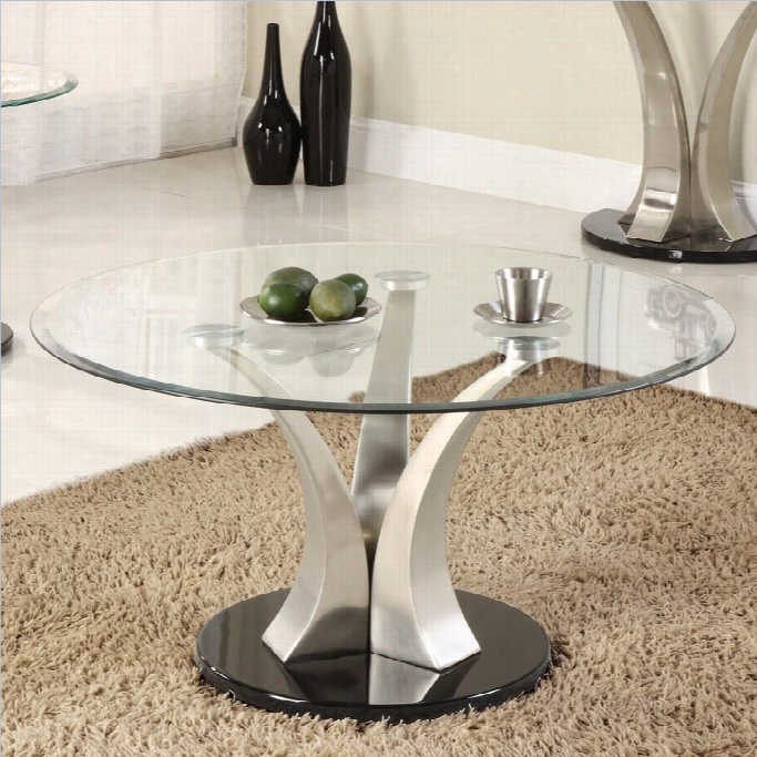 Trent Home Charlaine Gl Ass Top Round Cocktail Table